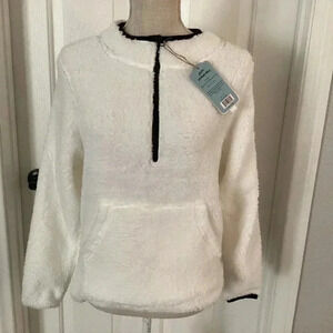 Jackson Hole Women Quarter Zip Sherpa Jacket, Size M, Color White